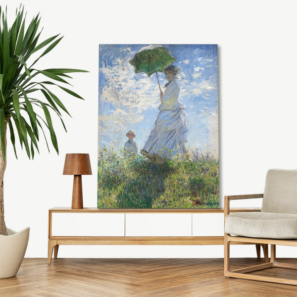 Quadro Stampa su Tela con Telaio in Legno Claude Monet - Madame Monet and Her Son