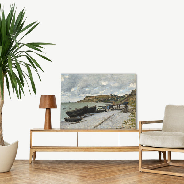 Quadro Stampa su Tela con Telaio in Legno Claude Monet - Sainte-Adresse
