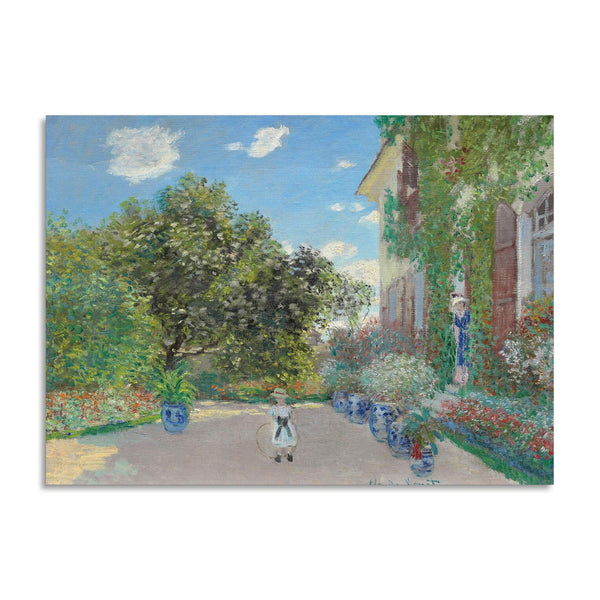 Quadro Stampa su Tela con Telaio in Legno Claude Monet - The Artist’s House at Argenteuil