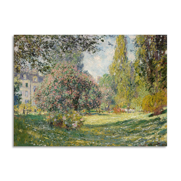 Quadro Stampa su Tela con Telaio in Legno Claude Monet - Landscape: The Parc Monceau