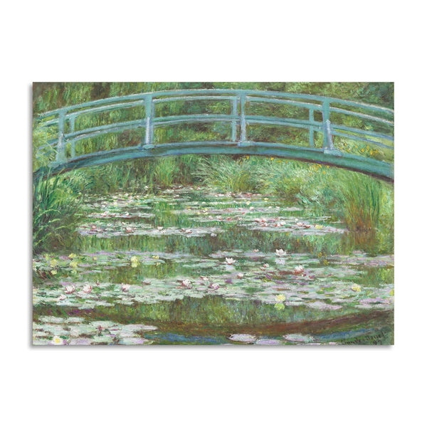 Quadro Stampa su Tela con Telaio in Legno Claude Monet - The Japanese Footbridge