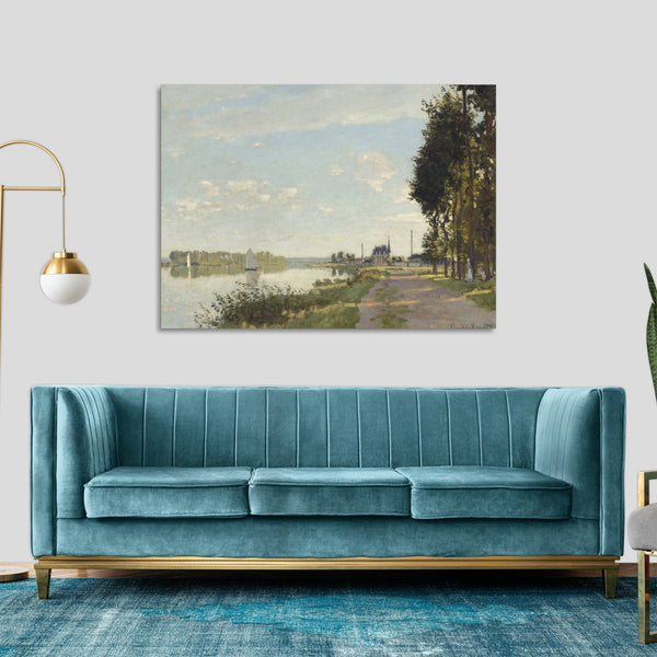 Quadro Stampa su Tela con Telaio in Legno Claude Monet - Argenteuil
