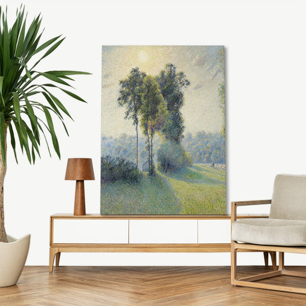 Quadro Stampa su Tela con Telaio in Legno Camille Pissarro - Landscape at Saint-Charles