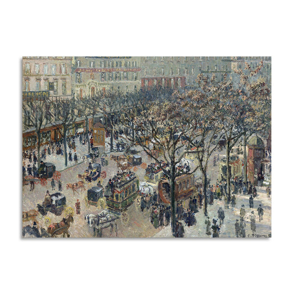 Quadro Stampa su Tela con Telaio in Legno Camille Pissarro - Boulevard of the Italians, Morning, Sunlight