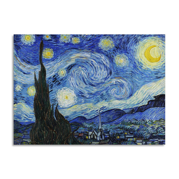 Quadro Stampa su Tela con Telaio in Legno Vincent van Gogh - The Starry Night