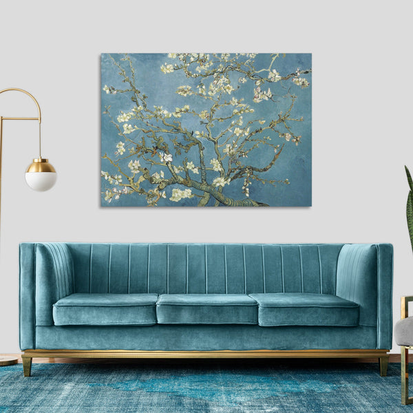 Quadro Stampa su Tela con Telaio in Legno Vincent van Gogh - Almond blossom
