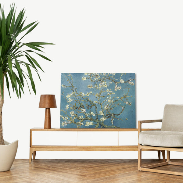 Quadro Stampa su Tela con Telaio in Legno Vincent van Gogh - Almond blossom