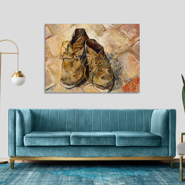 Quadro Stampa su Tela con Telaio in Legno Vincent van Gogh - Shoes