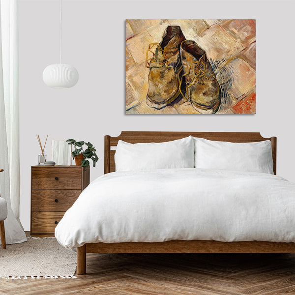 Quadro Stampa su Tela con Telaio in Legno Vincent van Gogh - Shoes