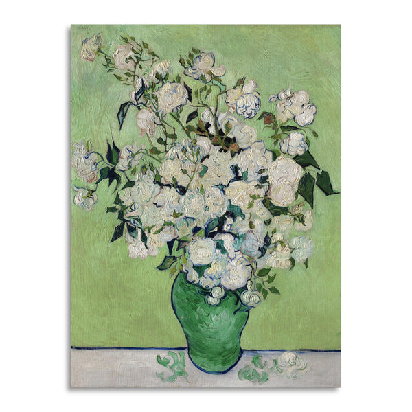 Quadro Stampa su Tela con Telaio in Legno Vincent van Gogh - Roses
