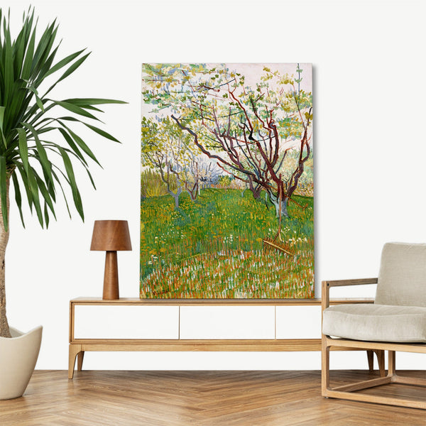 Quadro Stampa su Tela con Telaio in Legno Vincent van Gogh - The Flowering Orchard