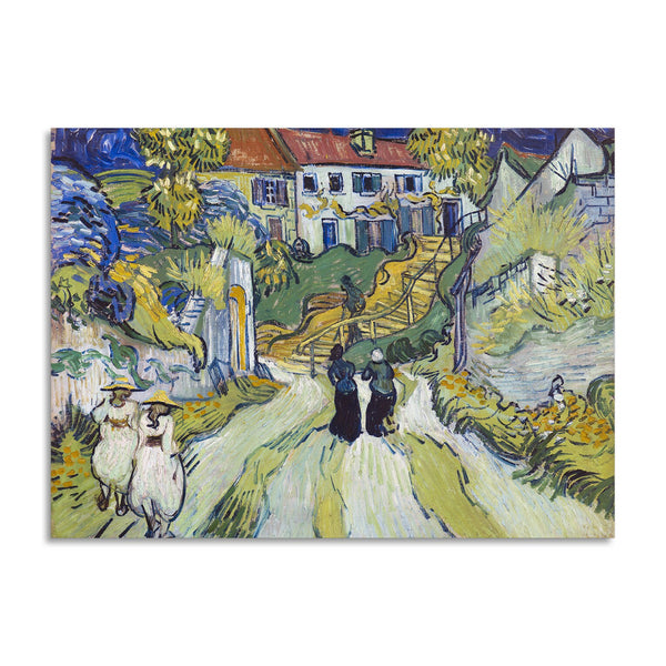 Quadro Stampa su Tela con Telaio in Legno Vincent van Gogh - Stairway at Auvers