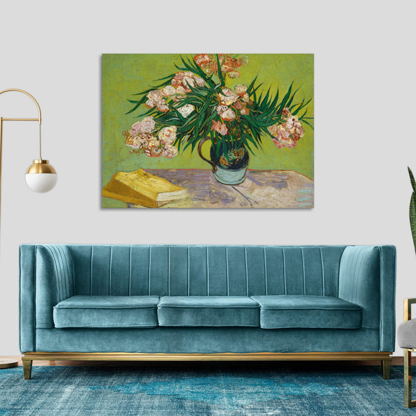 Quadro Stampa su Tela con Telaio in Legno Vincent van Gogh - Oleanders