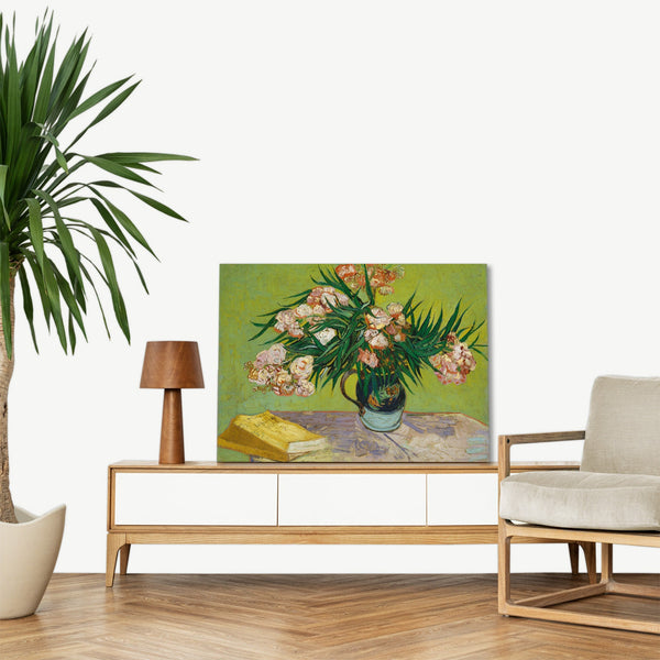 Quadro Stampa su Tela con Telaio in Legno Vincent van Gogh - Oleanders