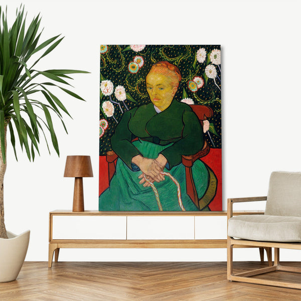 Quadro Stampa su Tela con Telaio in Legno Vincent van Gogh - The Berceuse, Woman Rocking a Cradle