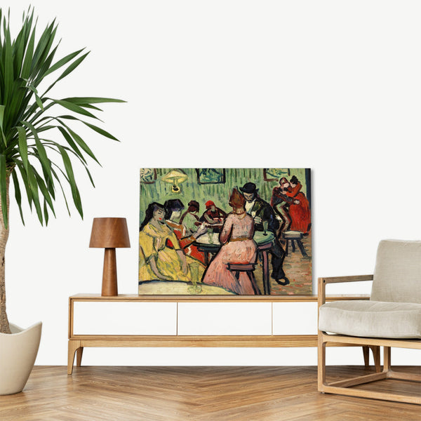 Quadro Stampa su Tela con Telaio in Legno Vincent van Gogh - The Brothel (Le Lupanar)