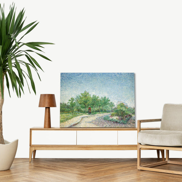 Quadro Stampa su Tela con Telaio in Legno Vincent van Gogh - Square Saint-Pierre, Paris