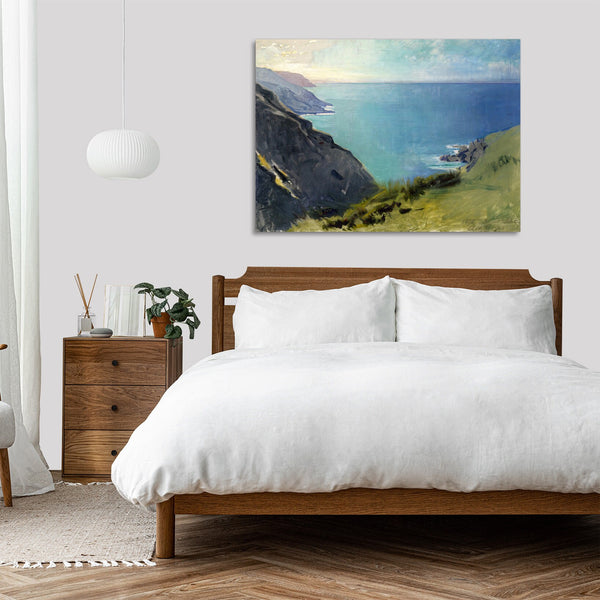 Quadro Stampa su Tela con Telaio in Legno Abbott Handerson Thayer - Cornish Headlands