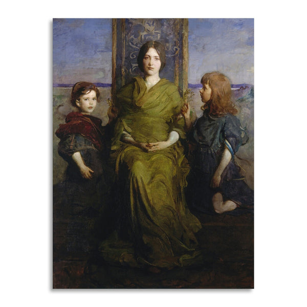 Quadro Stampa su Tela con Telaio in Legno Abbott Handerson Thayer - Virgin Enthroned