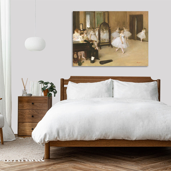 Quadro Stampa su Tela con Telaio in Legno Edgar Degas - The Dancing Class