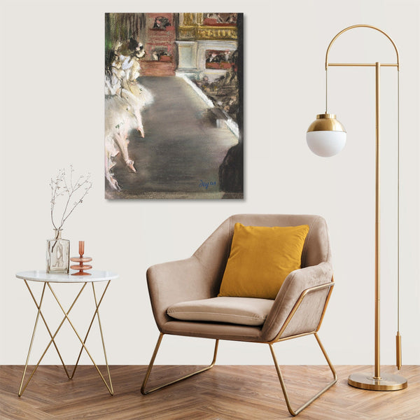 Quadro Stampa su Tela con Telaio in Legno Edgar Degas - Dancers at the old Opera House