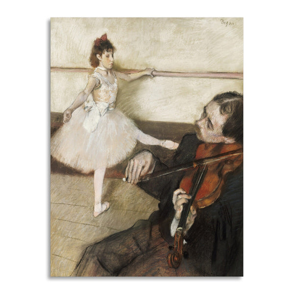 Quadro Stampa su Tela con Telaio in Legno Edgar Degas - The Dance Lesson