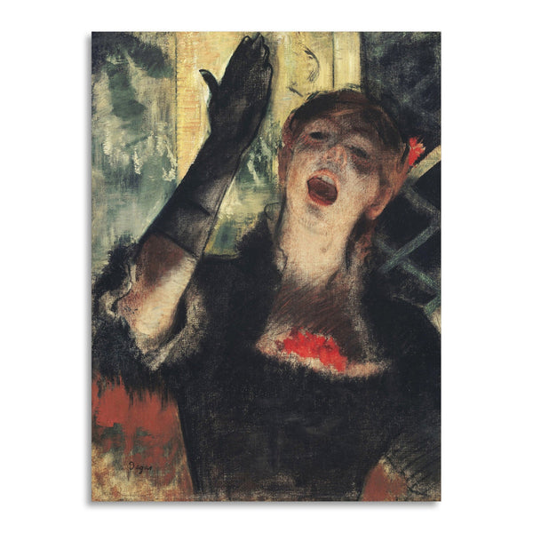 Quadro Stampa su Tela con Telaio in Legno Edgar Degas - Café Singer