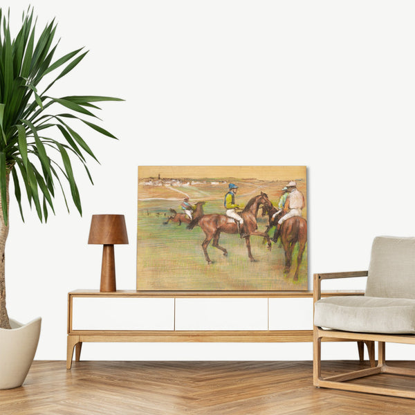 Quadro Stampa su Tela con Telaio in Legno Edgar Degas - The Races