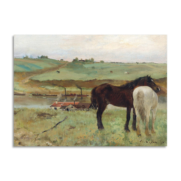 Quadro Stampa su Tela con Telaio in Legno Edgar Degas - Horse in a Meadow