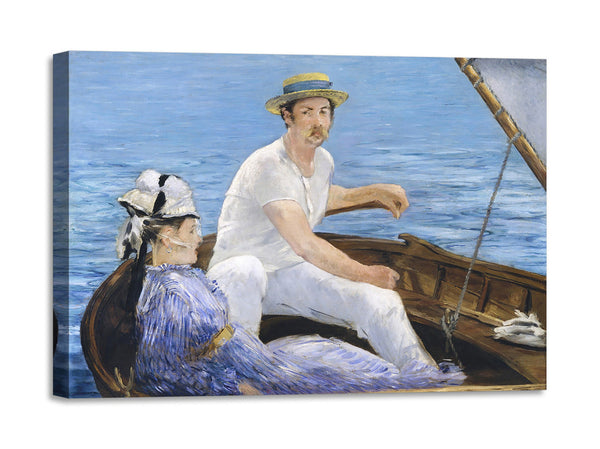 Quadro Stampa su Tela con Telaio in Legno Edouadr Manet - Boating