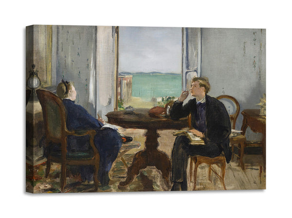 Quadro Stampa su Tela con Telaio in Legno Edouadr Manet - Interior at Arachon