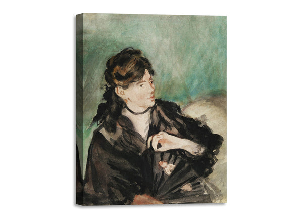 Quadro Stampa su Tela con Telaio in Legno Edouadr Manet - Portrait of Berthe Morisot