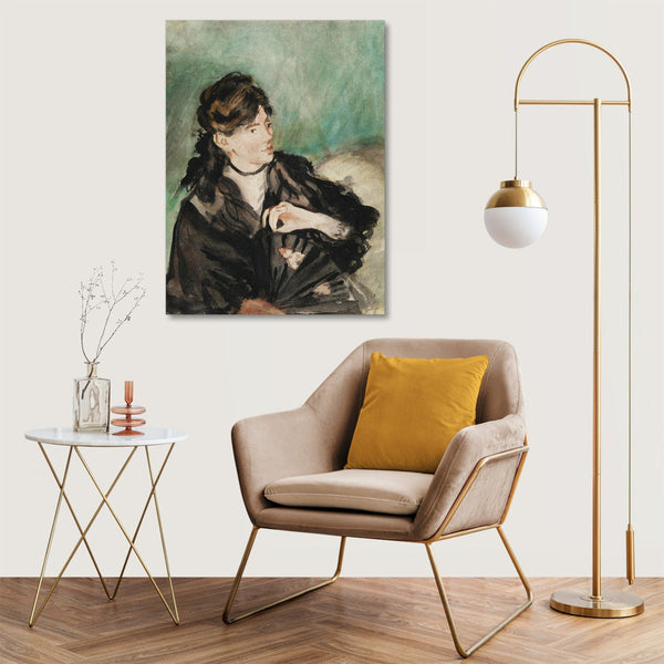 Quadro Stampa su Tela con Telaio in Legno Edouadr Manet - Portrait of Berthe Morisot