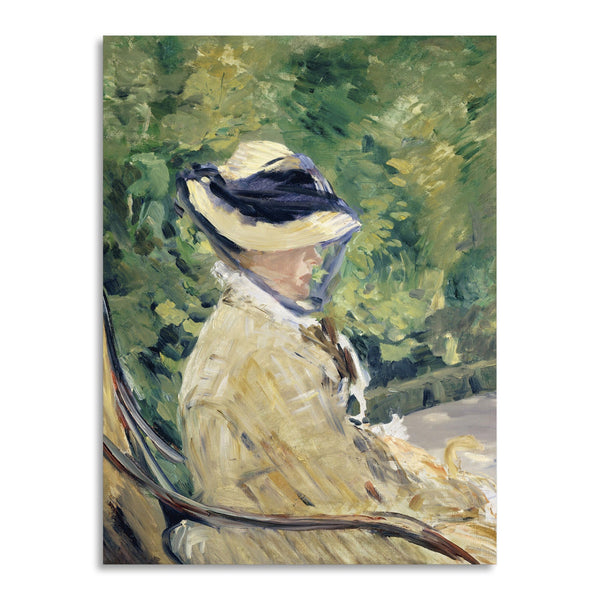 Quadro Stampa su Tela con Telaio in Legno Edouadr Manet - Madame Manet at Bellevue