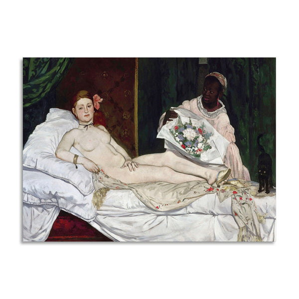 Quadro Stampa su Tela con Telaio in Legno Edouadr Manet - Olympia