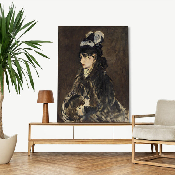 Quadro Stampa su Tela con Telaio in Legno Edouadr Manet - Berthe Morisot