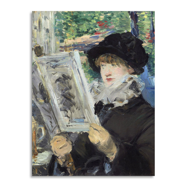 Quadro Stampa su Tela con Telaio in Legno Edouadr Manet - Woman Reading