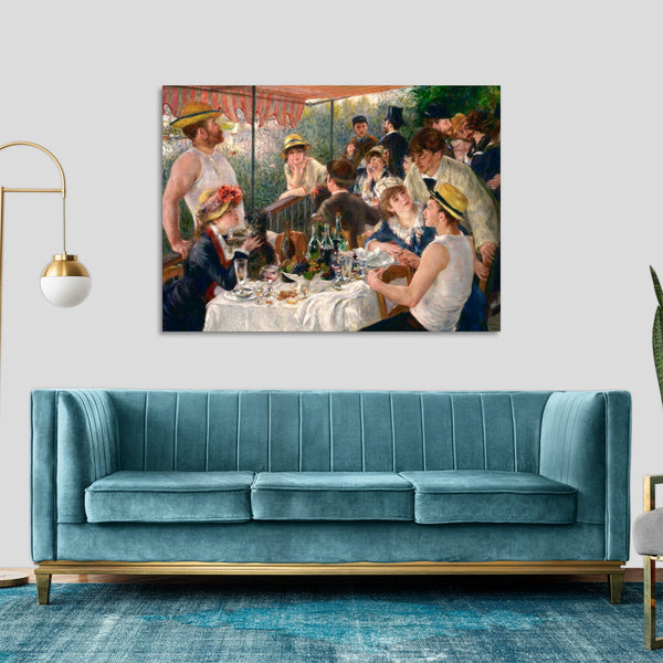 Quadro Stampa su Tela con Telaio in Legno Pierre-Auguste Renoir - Luncheon of the Boating Party
