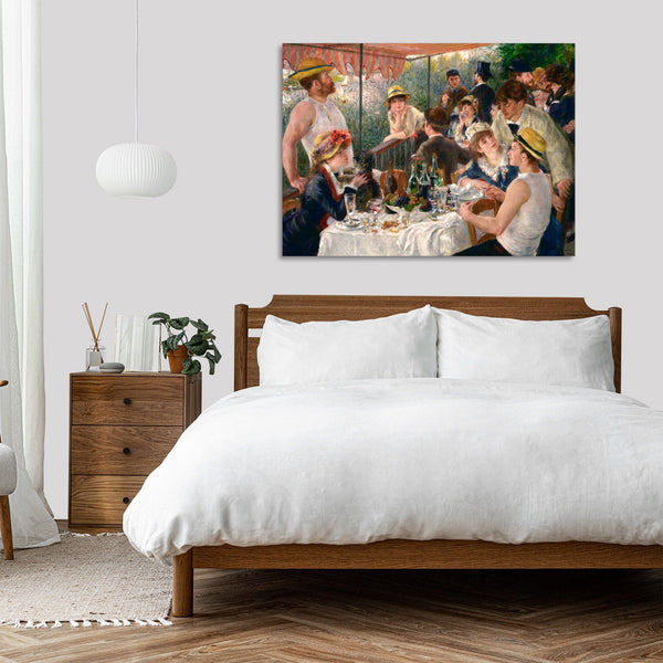 Quadro Stampa su Tela con Telaio in Legno Pierre-Auguste Renoir - Luncheon of the Boating Party