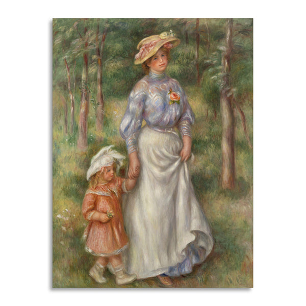 Quadro Stampa su Tela con Telaio in Legno Pierre-Auguste Renoir - Promenade