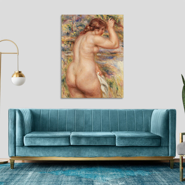 Quadro Stampa su Tela con Telaio in Legno Pierre-Auguste Renoir - Nude in a Landscape