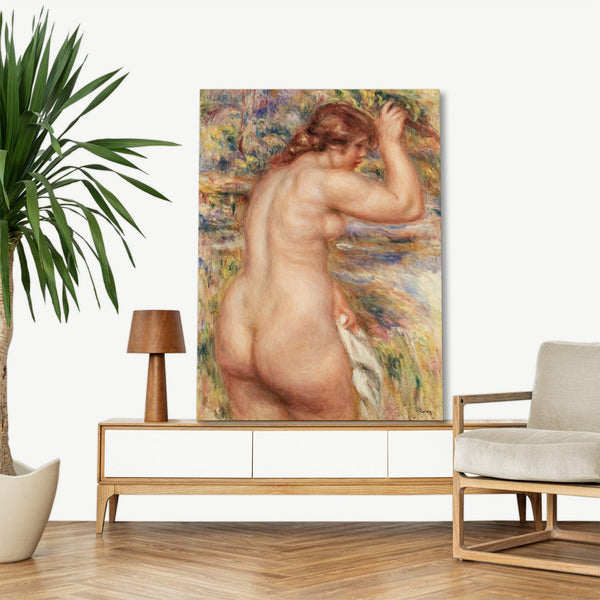 Quadro Stampa su Tela con Telaio in Legno Pierre-Auguste Renoir - Nude in a Landscape