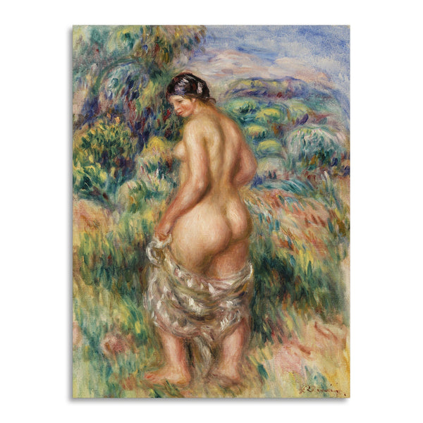 Quadro Stampa su Tela con Telaio in Legno Pierre-Auguste Renoir - Standing Bather