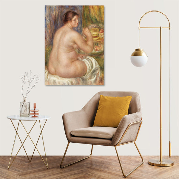 Quadro Stampa su Tela con Telaio in Legno Pierre-Auguste Renoir - Nude from the Back
