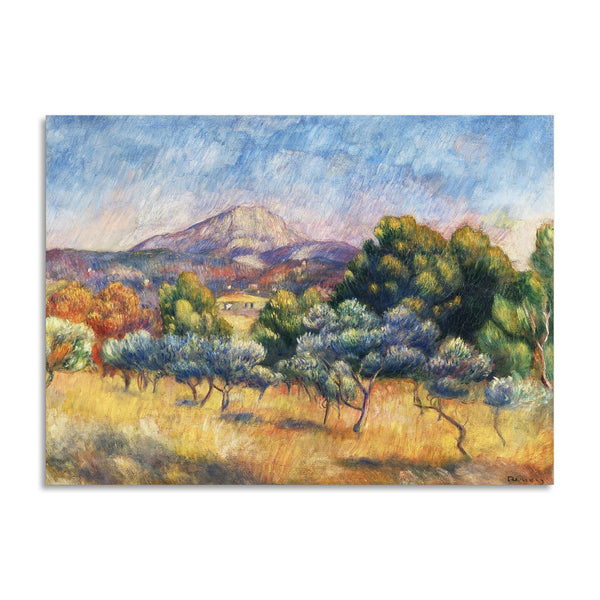 Quadro Stampa su Tela con Telaio in Legno Pierre-Auguste Renoir - Montagne Sainte-Victoire