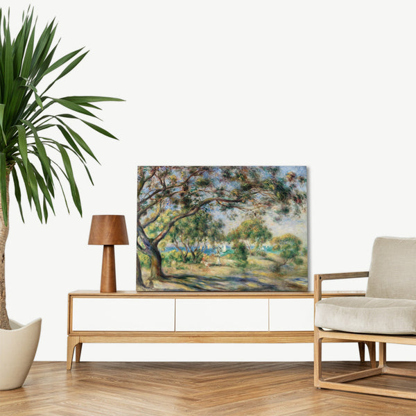 Quadro Stampa su Tela con Telaio in Legno Pierre-Auguste Renoir - Bois de la Chaise