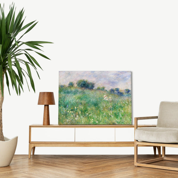 Quadro Stampa su Tela con Telaio in Legno Pierre-Auguste Renoir - Meadow