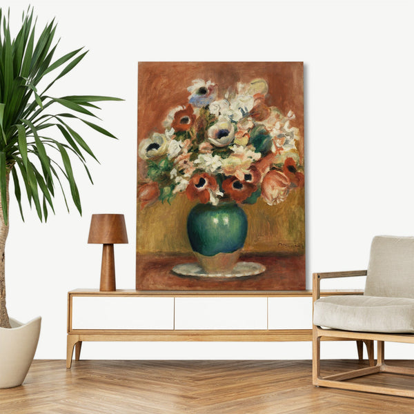 Quadro Stampa su Tela con Telaio in Legno Pierre-Auguste Renoir - Flowers