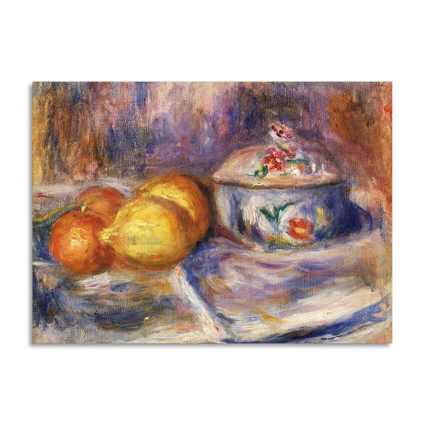 Quadro Stampa su Tela con Telaio in Legno Pierre-Auguste Renoir - Fruit and Bonbonnière