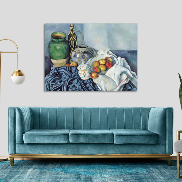 Quadro Stampa su Tela con Telaio in Legno Paul Cezanne - Still Life with Apples